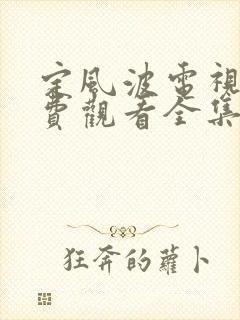 定风波电视剧免费观看全集在线