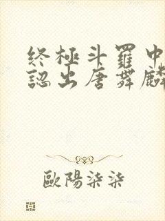 终极斗罗中谢邂认出唐舞麟