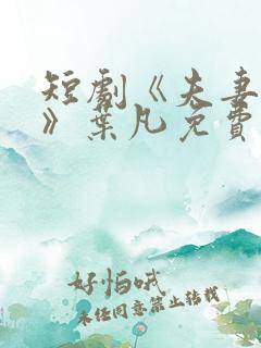 短剧《夫妻综艺》叶凡免费观看