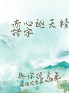赤心巡天精校无错字