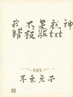 我不是戏神完整精校版txt