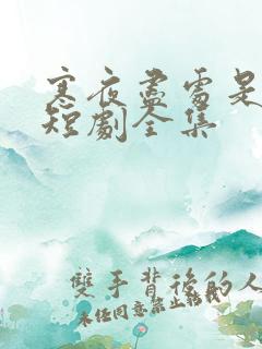 寒夜尽处是卿心短剧全集