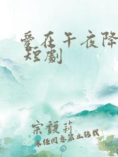 爱在午夜降临前 短剧