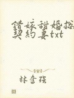 错嫁甜婚总裁的契约妻txt