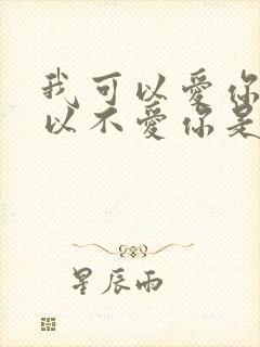 我可以爱你也可以不爱你是什么歌
