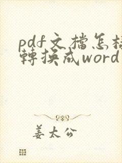 pdf文档怎样转换成word文档