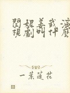 闫妮姜武演的电视剧叫什么名字