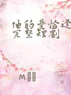 他的爱恰逢其时完整短剧