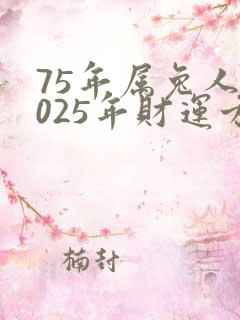 75年属兔人2025年财运方向