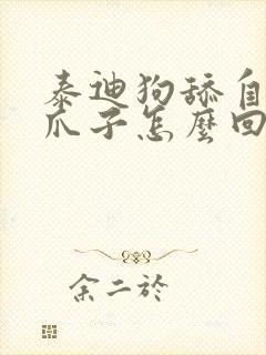 泰迪狗舔自己的爪子怎么回事