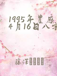 1995年农历4月16日八字