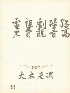 电视剧归路全集免费观看高清版