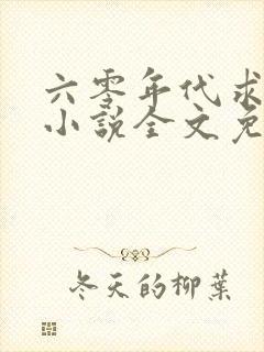 六零年代求生活小说全文免费阅读