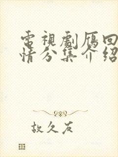 电视剧雁回时剧情分集介绍