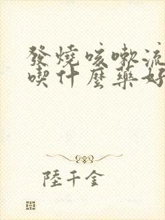 发烧咳嗽流鼻涕吃什么药好