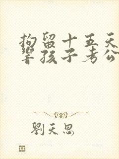 拘留十五天会影响孩子考公务员吗