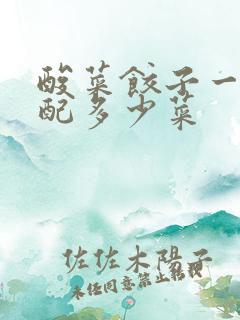 酸菜饺子一斤肉配多少菜