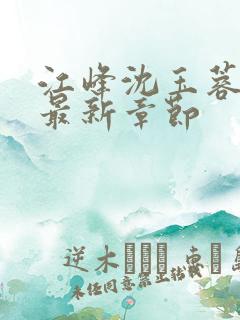 江峰沈玉蓉小说最新章节