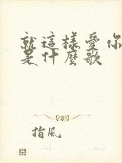 就这样爱你爱你是什么歌