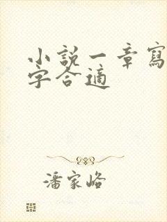 小说一章写多少字合适