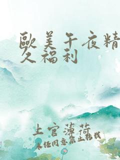 欧美午夜精品久久福利