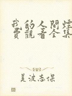 我的人间烟火免费观看全集完整版9集