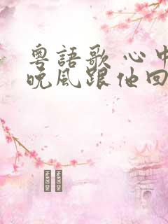 粤语歌 心中的晚风跟他回家