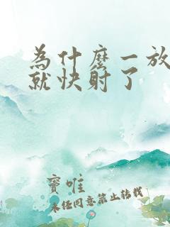 为什么一放进去就快射了