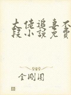大佬追妻不择手段小说免费阅读原文