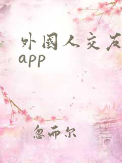 外国人交友软件app