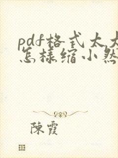 pdf格式太大怎样缩小然后上传