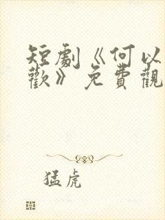 短剧《何以渡清欢》免费观看