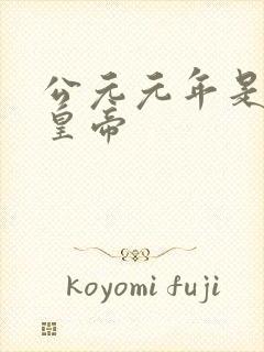 公元元年是哪个皇帝