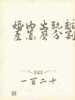 婚内出轨离婚财产怎么分割女方