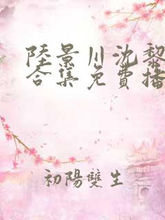 陆景川沈黎短剧合集免费播放
