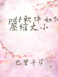 pdf软件如何压缩大小