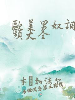 欧美男奴调教视频大全