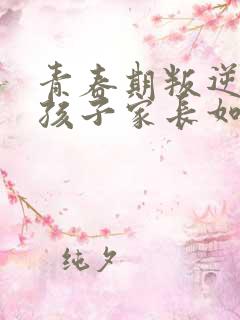青春期叛逆期男孩子家长如何沟通