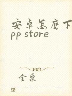 安卓怎么下载app store