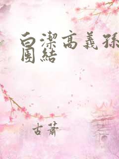 白洁高义孙倩大团结