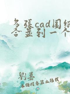 多张cad图纸合并到一个pdf