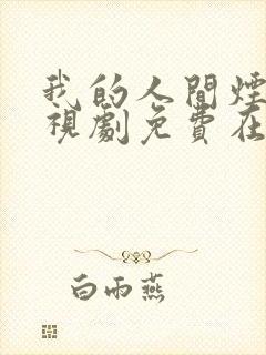 我的人间烟火电视剧免费在线播放