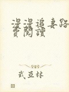 漫漫追妻路 免费阅读