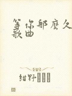 等你那么久原唱歌曲
