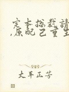 完本总裁请勿扰,原配己重生