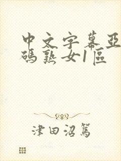 中文字幕亚洲乱码熟女1区
