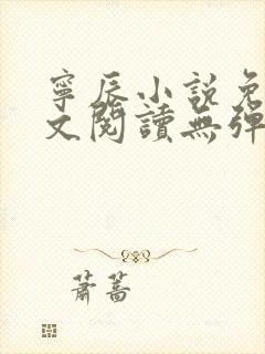 宁辰小说免费全文阅读无弹窗
