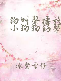 狗叫声播放吸引小狗狗的声音