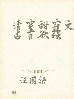 清穿甜宠文男主占有欲强