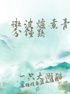 微波炉煮青菜几分钟熟